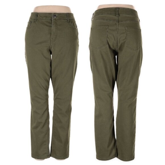 Liz Claiborne Pants - Liz Claiborne Olive Green Pants Straight Cut 4P